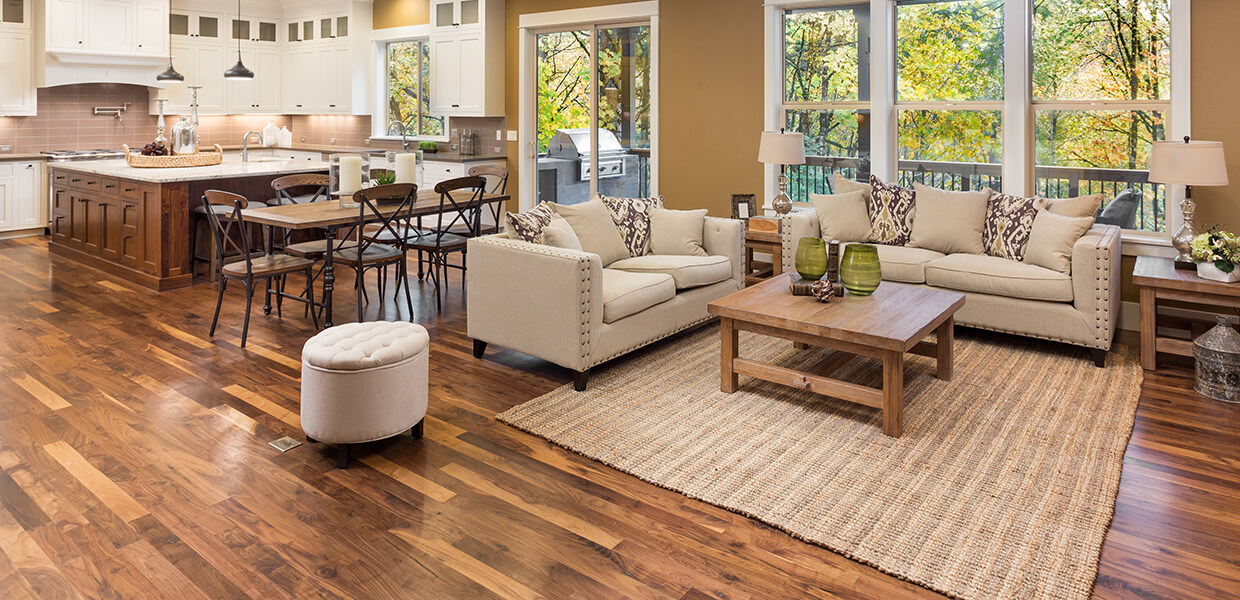 living room interior with hardwood floors